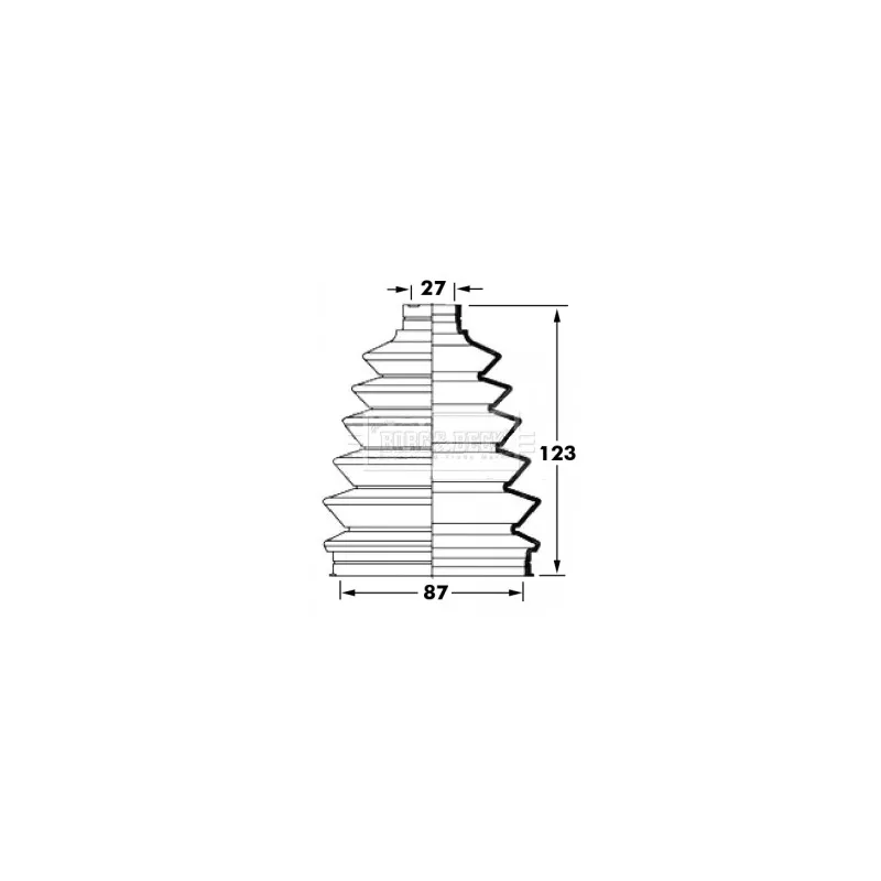 Joint-soufflet, arbre de commande BORG & BECK BCB6022