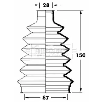 Joint-soufflet, arbre de commande BORG & BECK BCB6023