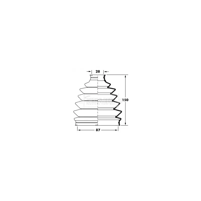 Joint-soufflet, arbre de commande BORG & BECK BCB6024