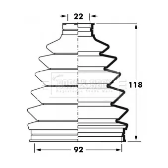Joint-soufflet, arbre de commande BORG & BECK BCB6025