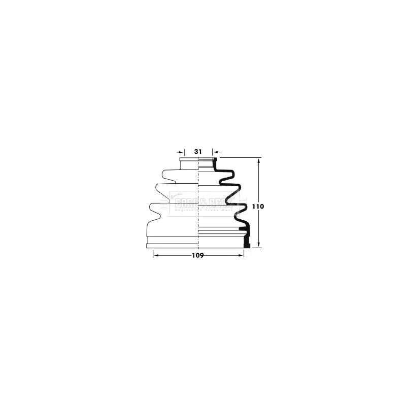 Joint-soufflet, arbre de commande BORG & BECK BCB6026