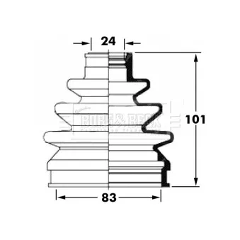 Joint-soufflet, arbre de commande BORG & BECK BCB6027