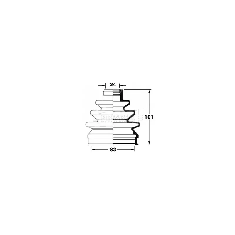 Joint-soufflet, arbre de commande BORG & BECK BCB6027