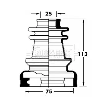 Joint-soufflet, arbre de commande BORG & BECK BCB6030