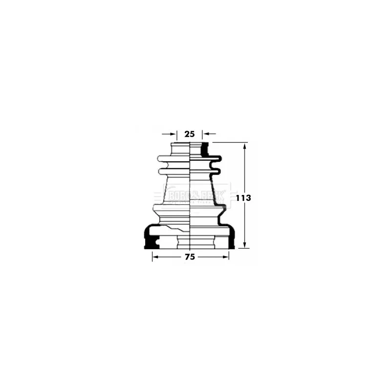 Joint-soufflet, arbre de commande BORG & BECK BCB6030