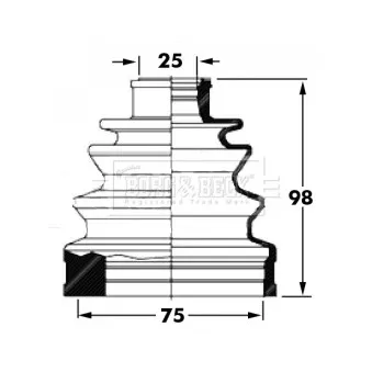 Joint-soufflet, arbre de commande BORG & BECK BCB6031