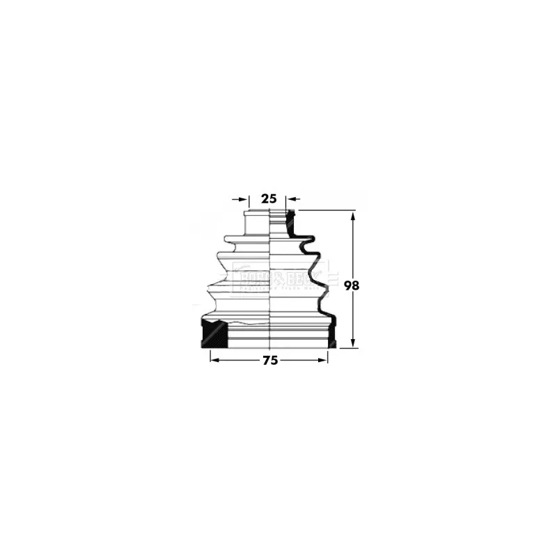 Joint-soufflet, arbre de commande BORG & BECK BCB6031