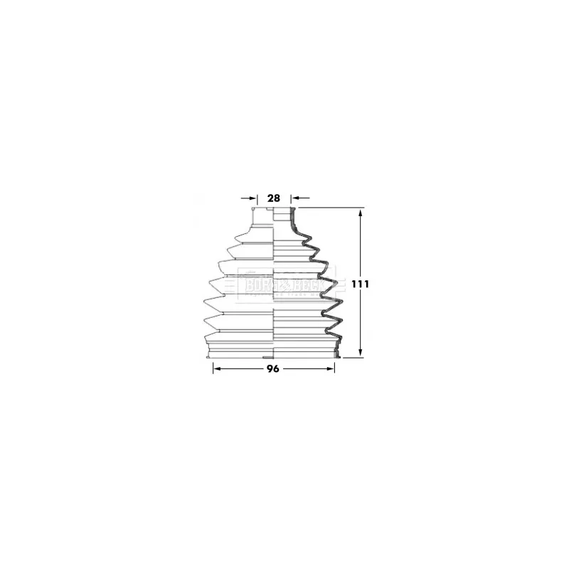 Joint-soufflet, arbre de commande BORG & BECK BCB6032