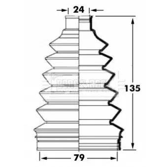 Joint-soufflet, arbre de commande BORG & BECK BCB6034