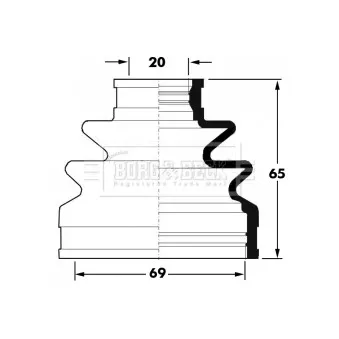 Joint-soufflet, arbre de commande BORG & BECK BCB6039