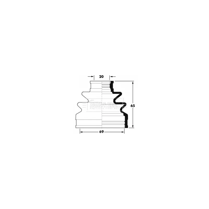 Joint-soufflet, arbre de commande BORG & BECK BCB6039