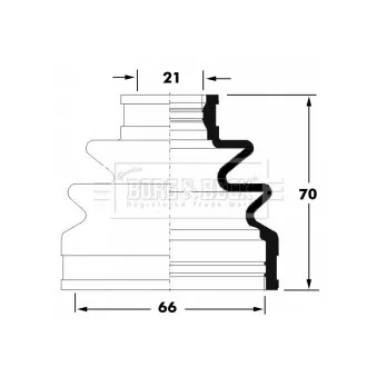 Joint-soufflet, arbre de commande BORG & BECK BCB6040