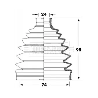 Joint-soufflet, arbre de commande BORG & BECK BCB6041