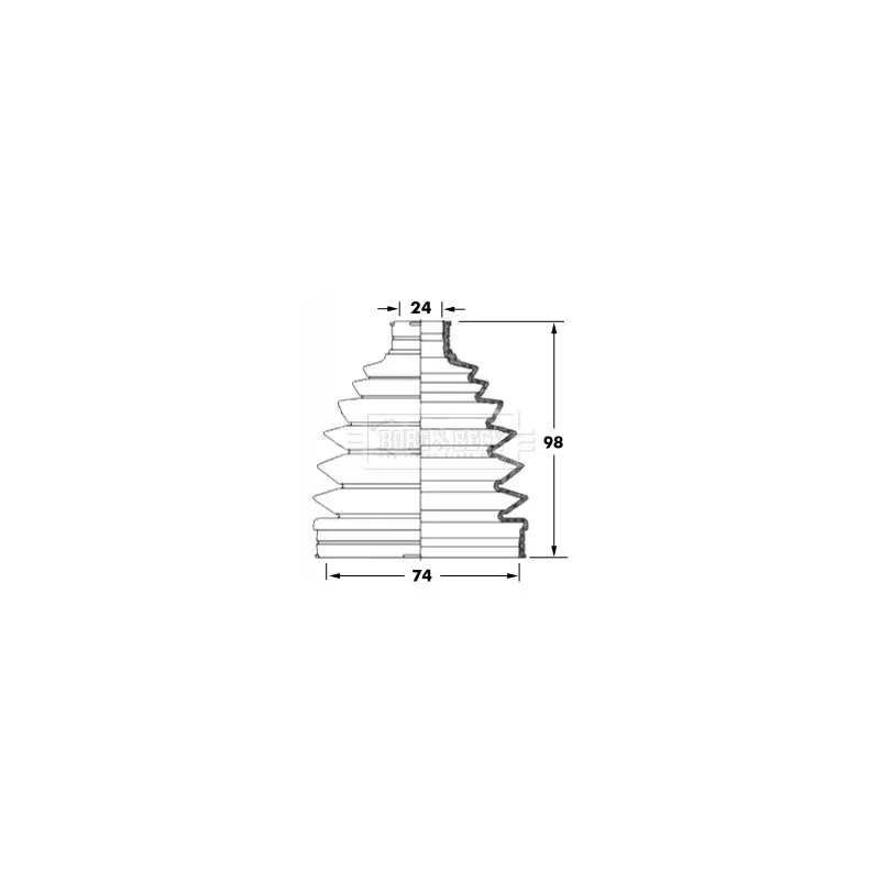 Joint-soufflet, arbre de commande BORG & BECK BCB6041