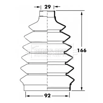 Joint-soufflet, arbre de commande BORG & BECK BCB6042