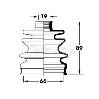 Joint-soufflet, arbre de commande BORG & BECK BCB6043