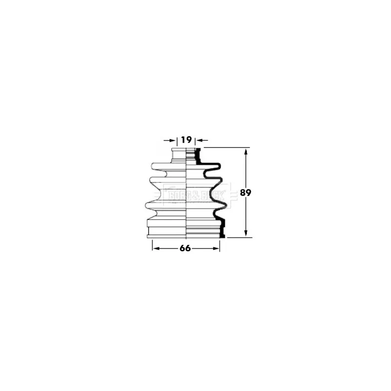 Joint-soufflet, arbre de commande BORG & BECK BCB6043