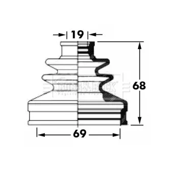 Joint-soufflet, arbre de commande BORG & BECK BCB6044