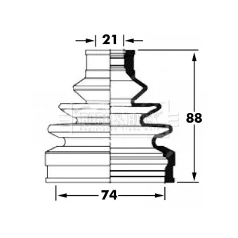 Joint-soufflet, arbre de commande BORG & BECK BCB6045