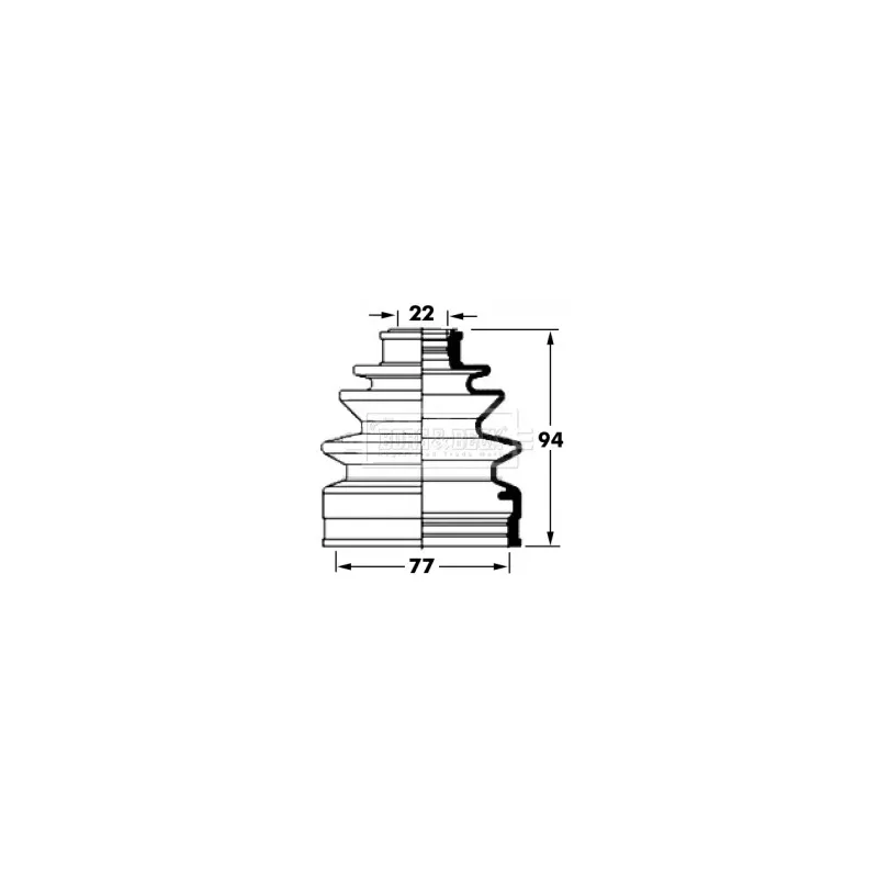 Joint-soufflet, arbre de commande BORG & BECK BCB6046