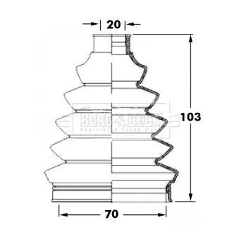 Joint-soufflet, arbre de commande BORG & BECK BCB6047