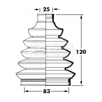 Joint-soufflet, arbre de commande BORG & BECK BCB6048