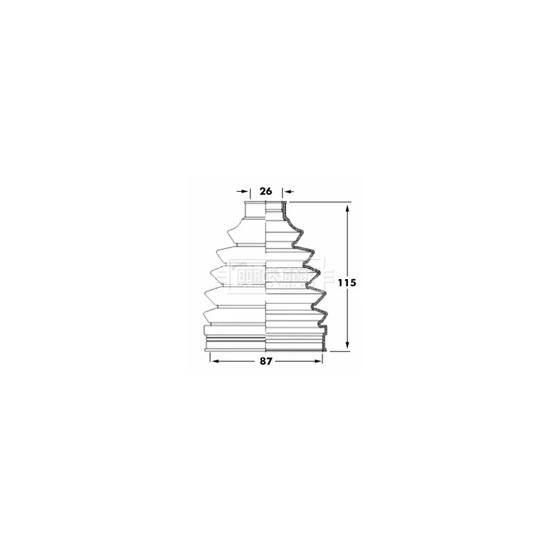 Joint-soufflet, arbre de commande BORG & BECK BCB6049