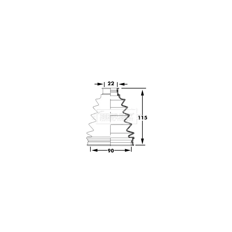 Joint-soufflet, arbre de commande BORG & BECK BCB6050