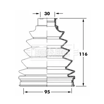 Joint-soufflet, arbre de commande BORG & BECK BCB6051