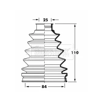 Joint-soufflet, arbre de commande BORG & BECK BCB6054