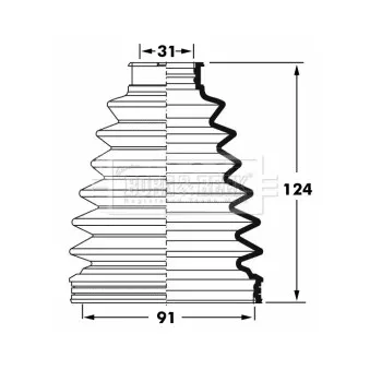 Joint-soufflet, arbre de commande BORG & BECK BCB6056