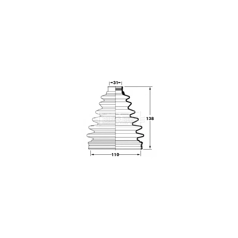 Joint-soufflet, arbre de commande BORG & BECK BCB6057