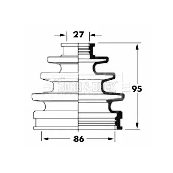 Joint-soufflet, arbre de commande BORG & BECK BCB6061