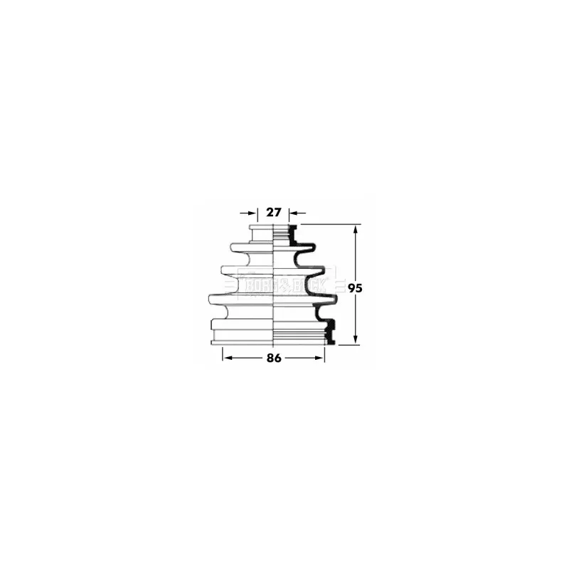 Joint-soufflet, arbre de commande BORG & BECK BCB6061