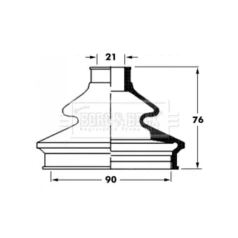 Joint-soufflet, arbre de commande BORG & BECK BCB6062