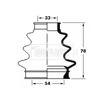 Joint-soufflet, arbre de commande BORG & BECK BCB6065
