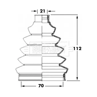 Joint-soufflet, arbre de commande BORG & BECK BCB6067
