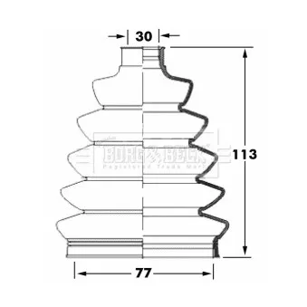 Joint-soufflet, arbre de commande BORG & BECK BCB6069