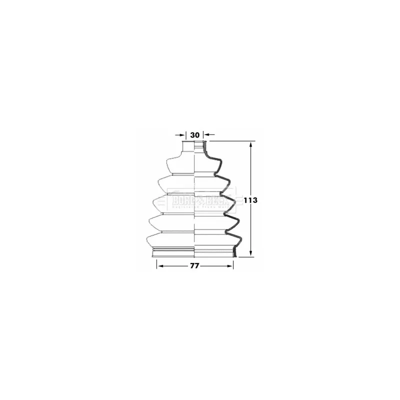 Joint-soufflet, arbre de commande BORG & BECK BCB6069