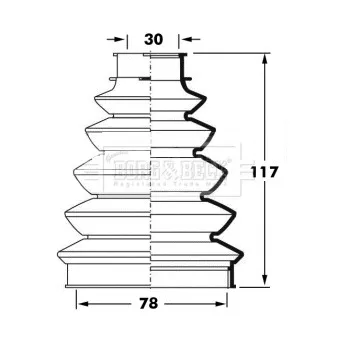 Joint-soufflet, arbre de commande BORG & BECK BCB6070