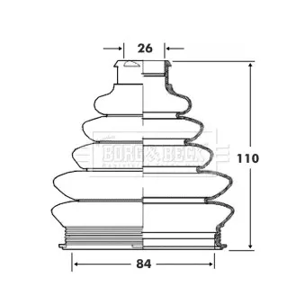 Joint-soufflet, arbre de commande BORG & BECK BCB6071