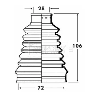Joint-soufflet, arbre de commande BORG & BECK BCB6072