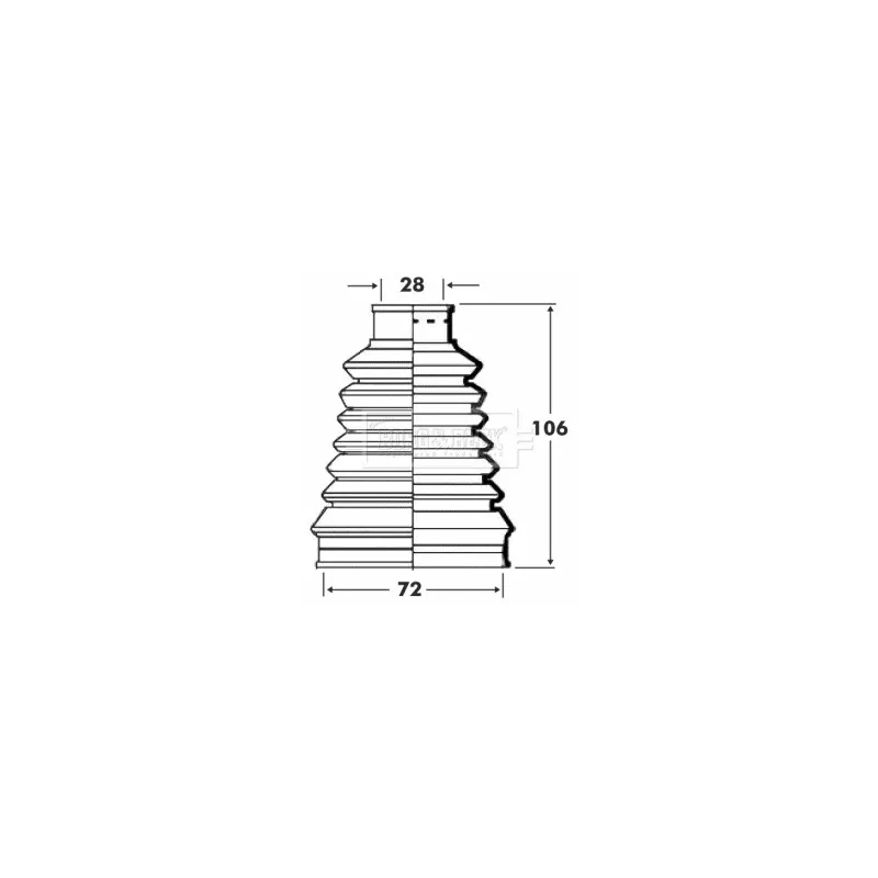 Joint-soufflet, arbre de commande BORG & BECK BCB6072