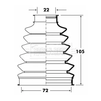 Joint-soufflet, arbre de commande BORG & BECK BCB6073