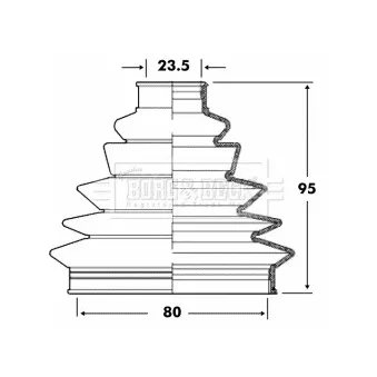 Joint-soufflet, arbre de commande BORG & BECK BCB6076