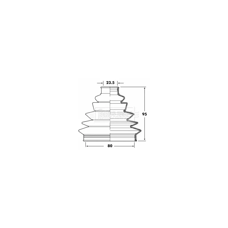 Joint-soufflet, arbre de commande BORG & BECK BCB6076