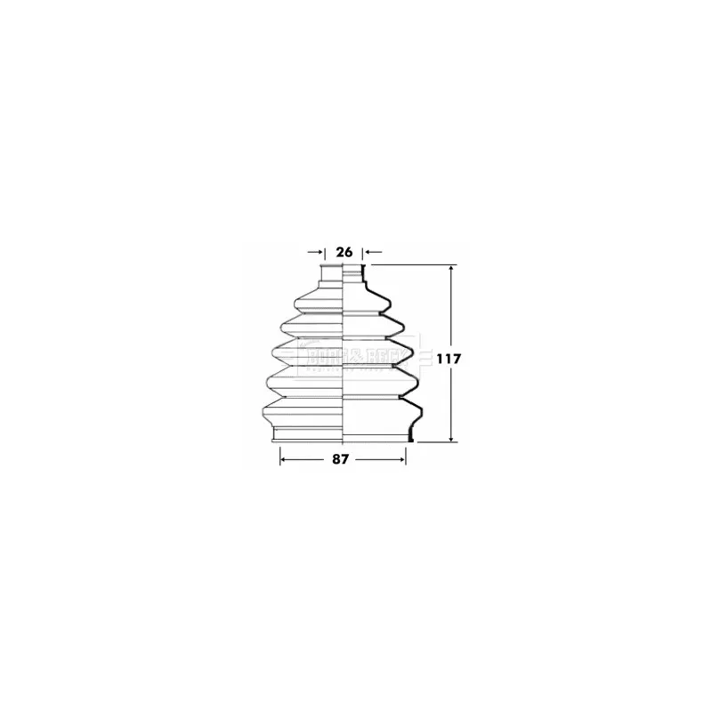 Joint-soufflet, arbre de commande BORG & BECK BCB6077