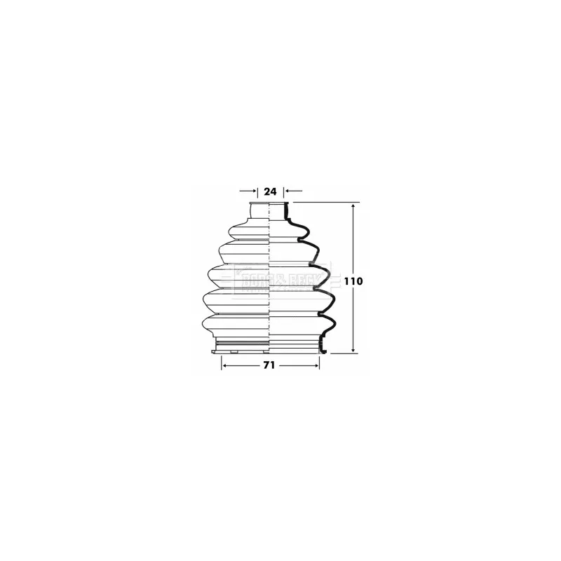 Joint-soufflet, arbre de commande BORG & BECK BCB6078