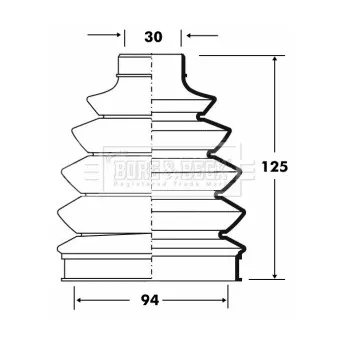 Joint-soufflet, arbre de commande BORG & BECK BCB6079