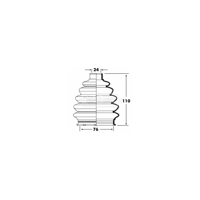 Joint-soufflet, arbre de commande BORG & BECK BCB6081